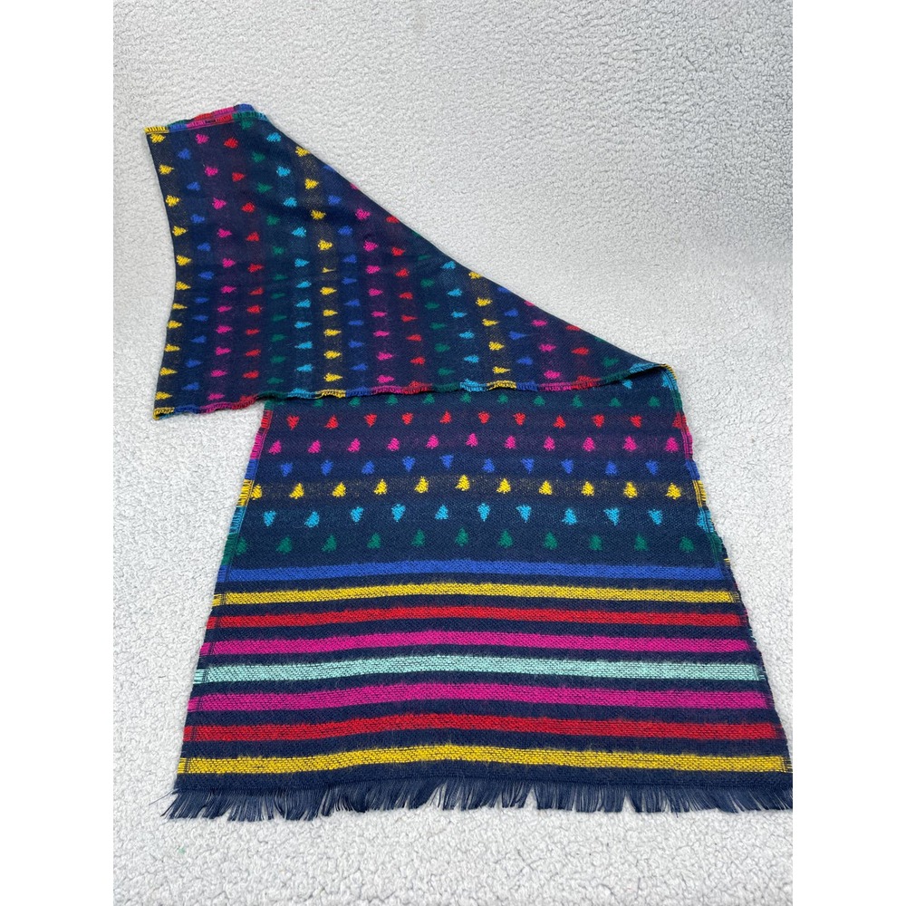 Lands' End Womens Blue Rainbow Scarf